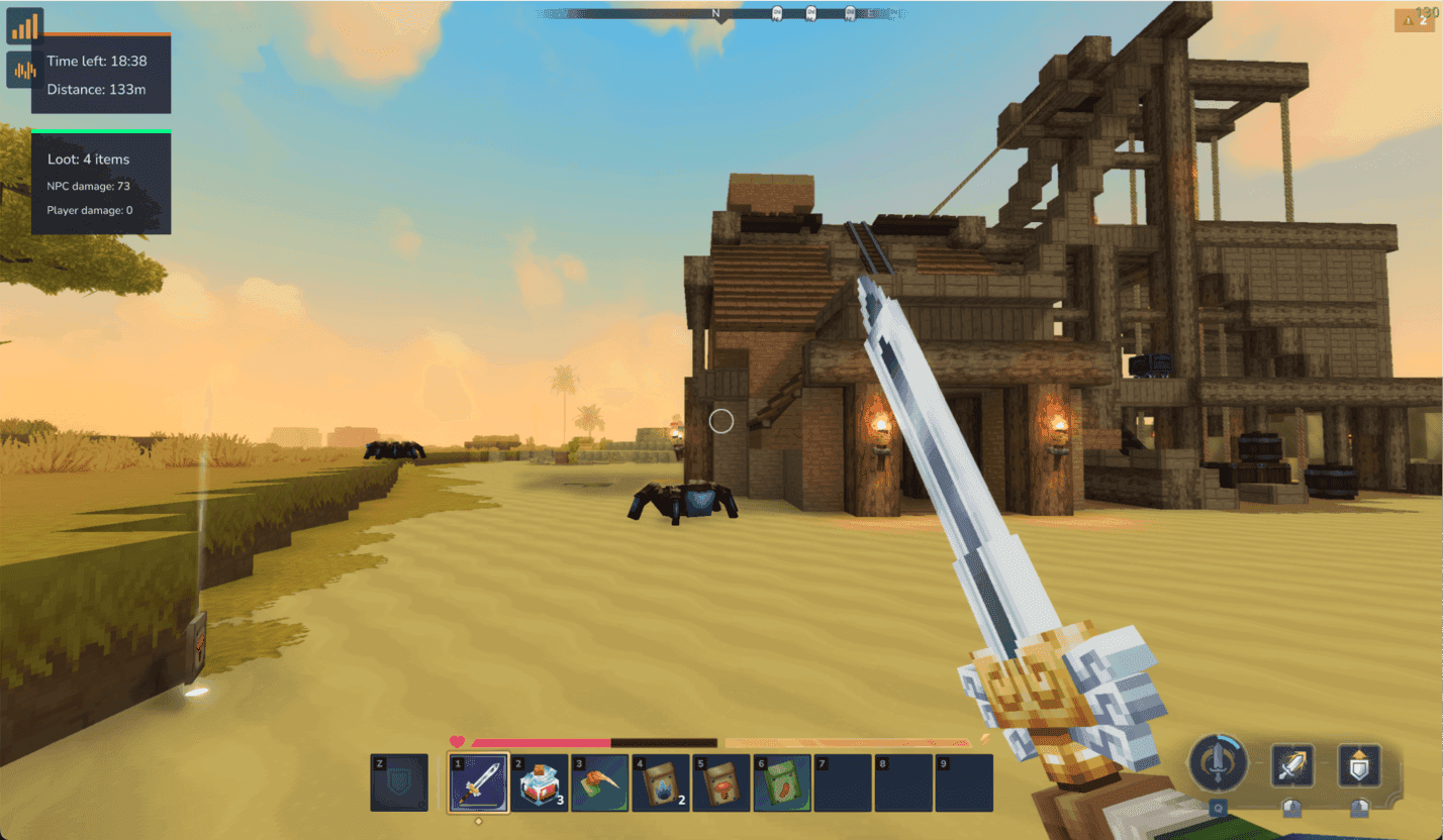 Looting seeds while fighting spiders