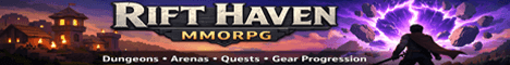 Rift-Haven MMORPG - Dungeons - PvP - Completely CUSTOM banner